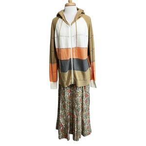 Charter Club Women's 12 Cottagecore Maxi Skirt & Oversized Sweater Hoodie